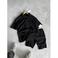 Oversize костюм з фактурної тканини