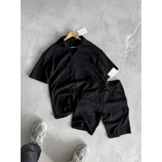 Oversize костюм з фактурної тканини