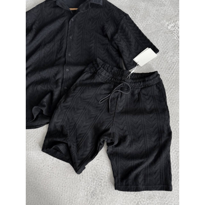 Oversize костюм з фактурної тканини