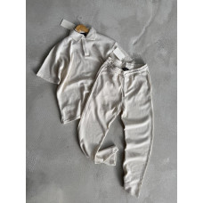 Oversize костюм з фактурної тканини