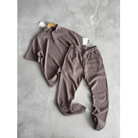 Oversize костюм з фактурної тканини