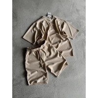 Літній oversize костюм у рубчик