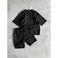 Літній oversize костюм у рубчик