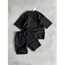 Літній oversize костюм у рубчик