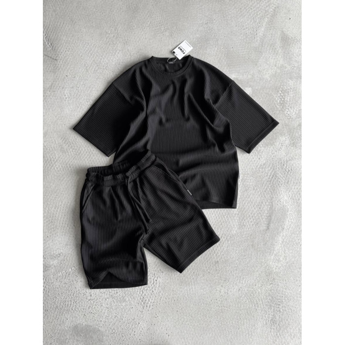 Літній oversize костюм у рубчик