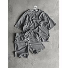 Літній oversize костюм у рубчик