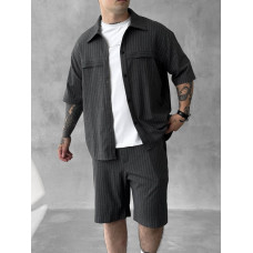 Літній oversize костюм у смужку
