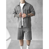 Літній oversize костюм у смужку
