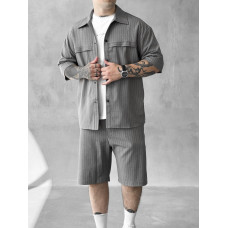 Літній oversize костюм у смужку