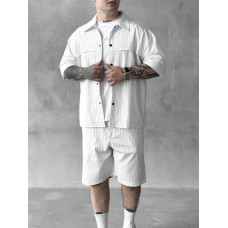 Літній oversize костюм у смужку
