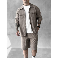 Літній oversize костюм у смужку