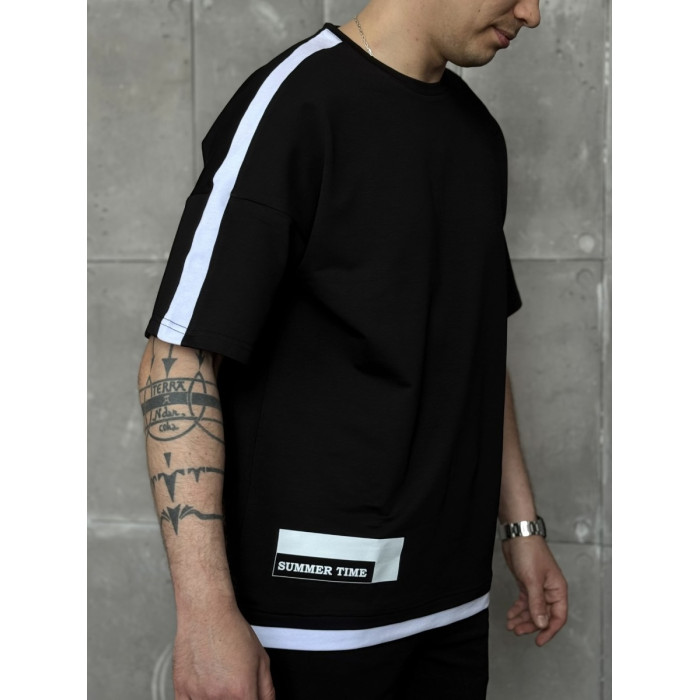 Літній oversize костюм з принтом