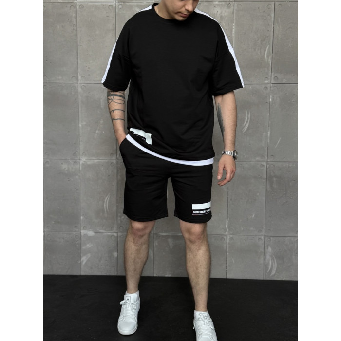 Літній oversize костюм з принтом