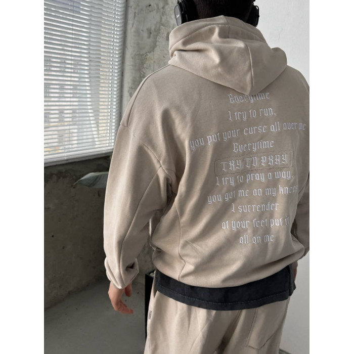 Oversize костюм з вишивкою