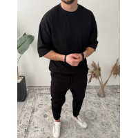 Літній oversize костюм у рубчик