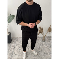 Літній oversize костюм у рубчик