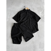 Літній oversize костюм у рубчик