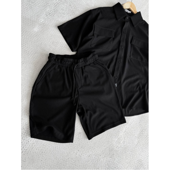 Літній oversize костюм у рубчик