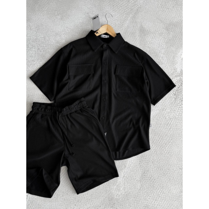 Літній oversize костюм у рубчик