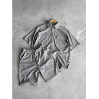 Літній oversize костюм у рубчик