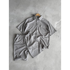 Літній oversize костюм у рубчик