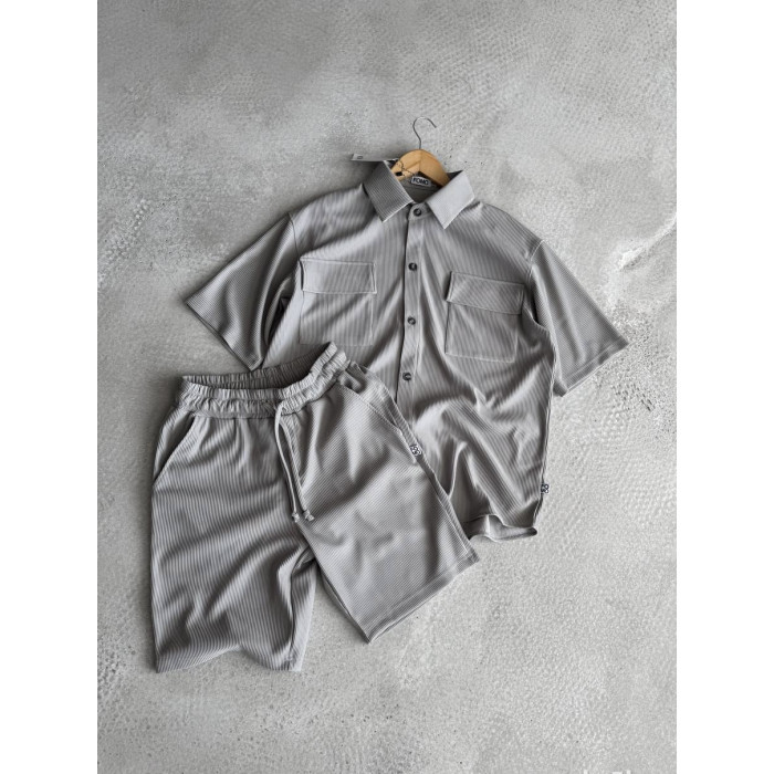 Літній oversize костюм у рубчик