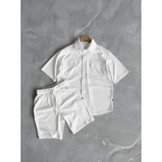 Літній oversize костюм у рубчик