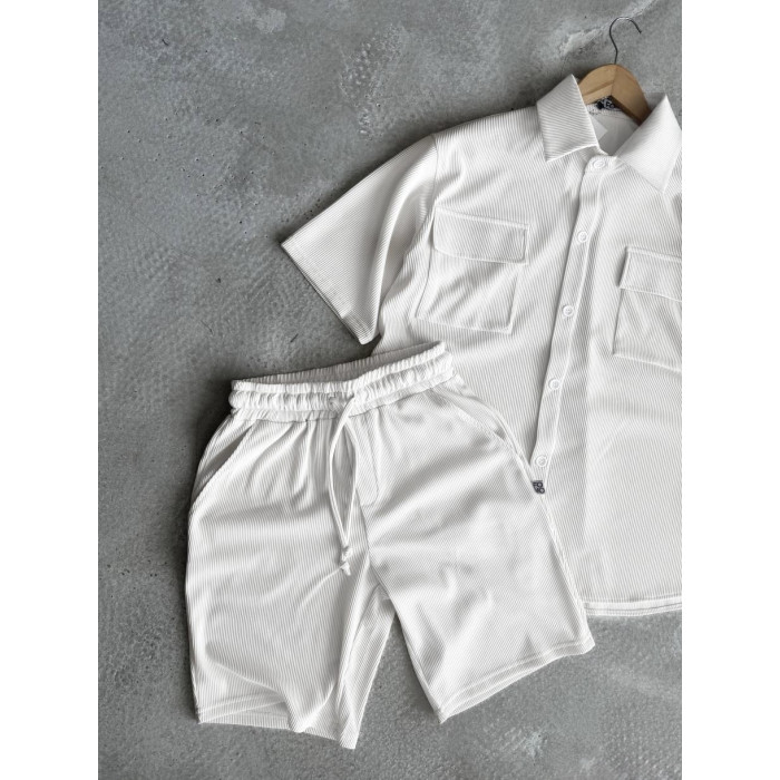 Літній oversize костюм у рубчик
