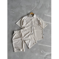 Літній oversize костюм у рубчик