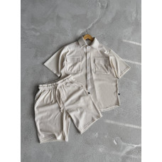 Літній oversize костюм у рубчик