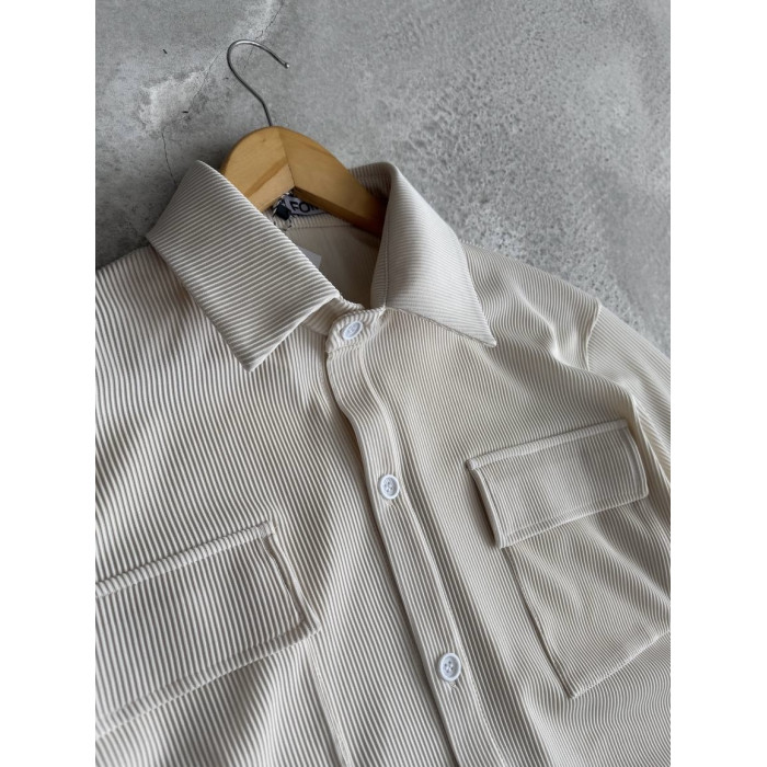 Літній oversize костюм у рубчик