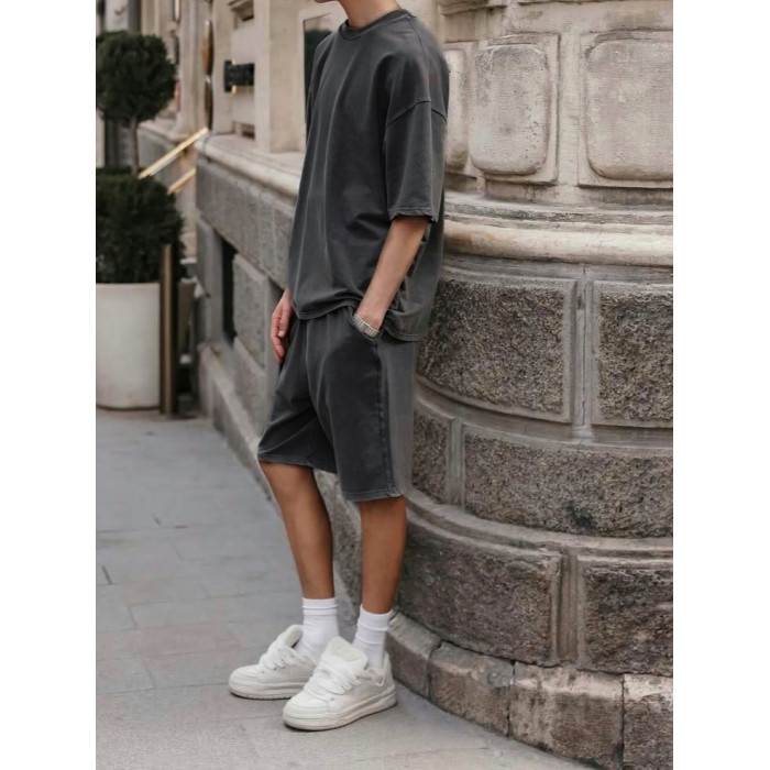 Oversize костюм з вивареної тканини
