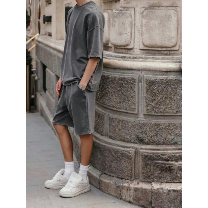 Oversize костюм з вивареної тканини