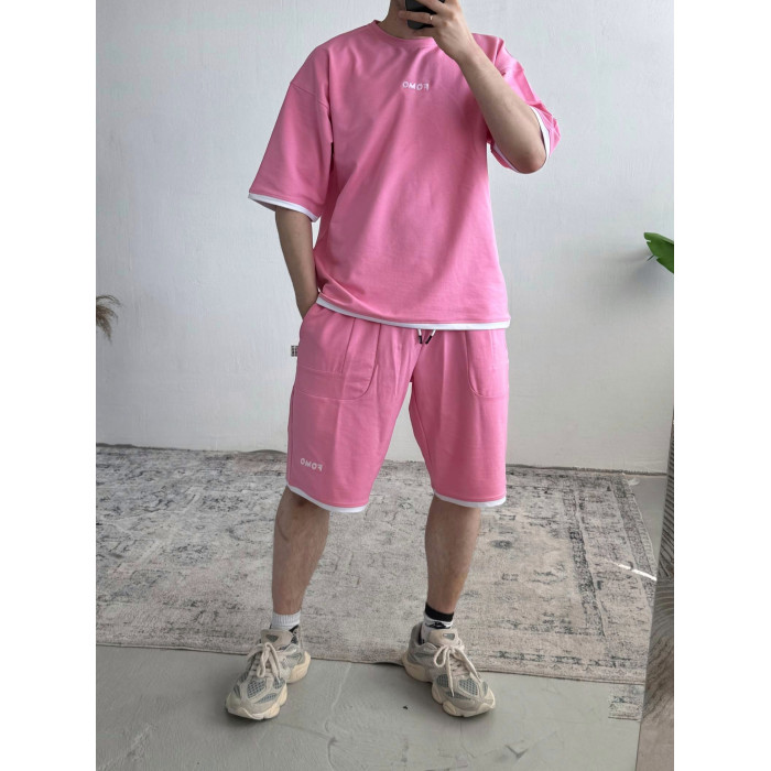 Літній oversize костюм з вишивкою