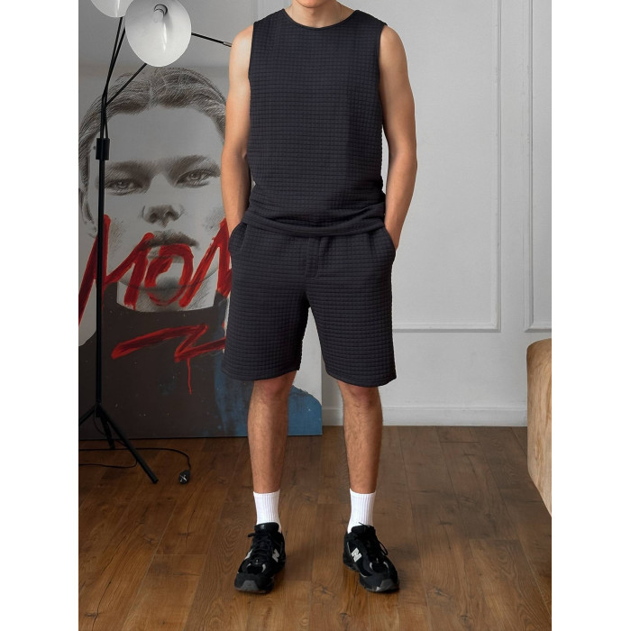Oversize костюм з фактурної тканини