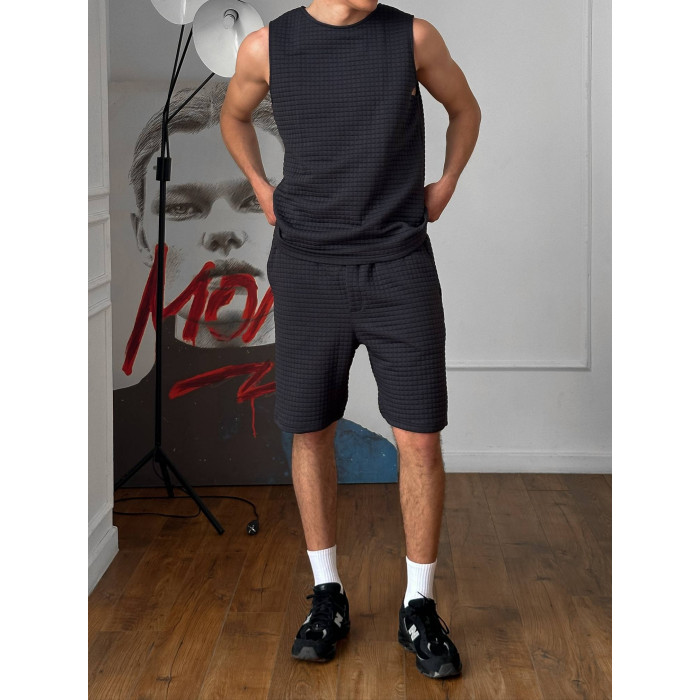 Oversize костюм з фактурної тканини