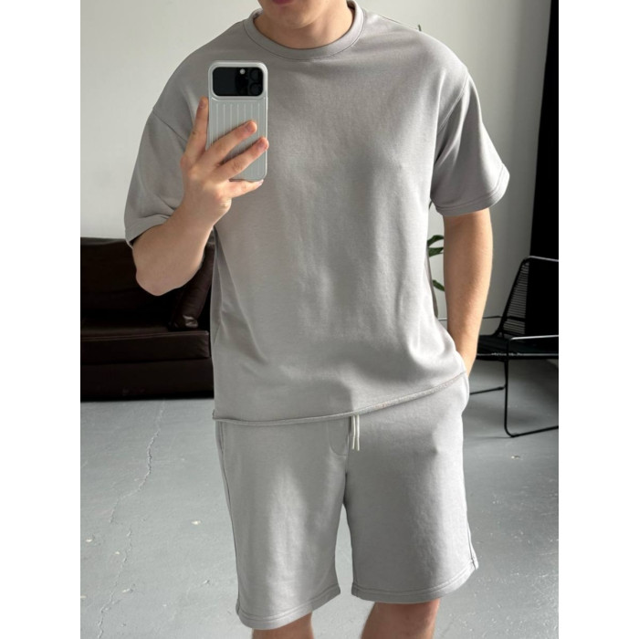 Oversize костюм футболка+ шорти