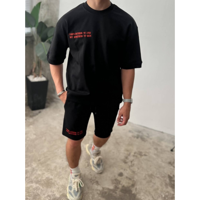 Літній oversize костюм з принтом