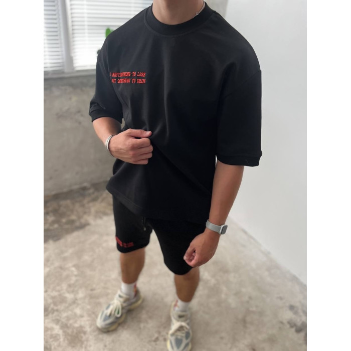 Літній oversize костюм з принтом