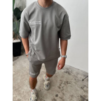 Літній oversize костюм з принтом