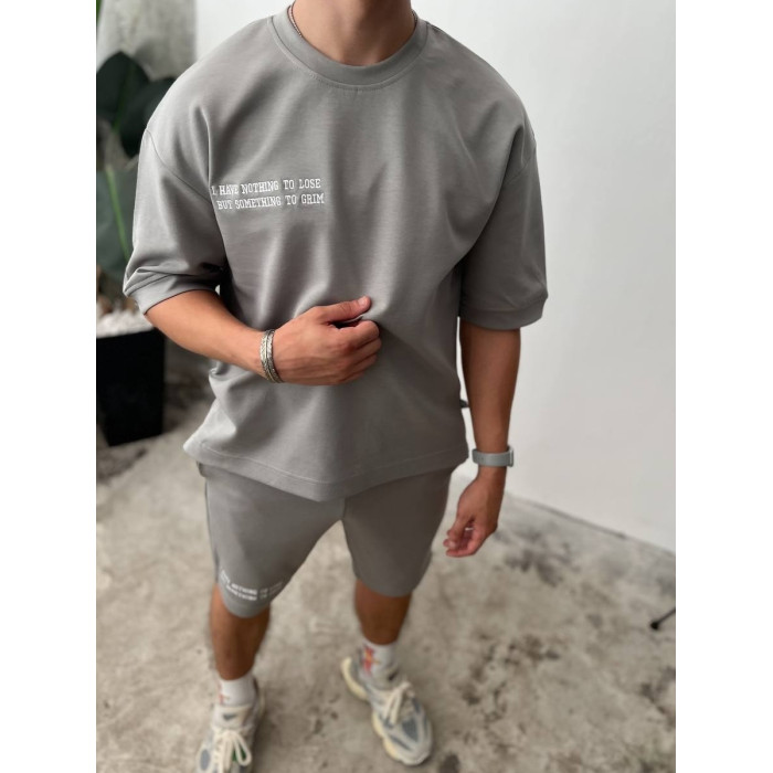 Літній oversize костюм з принтом