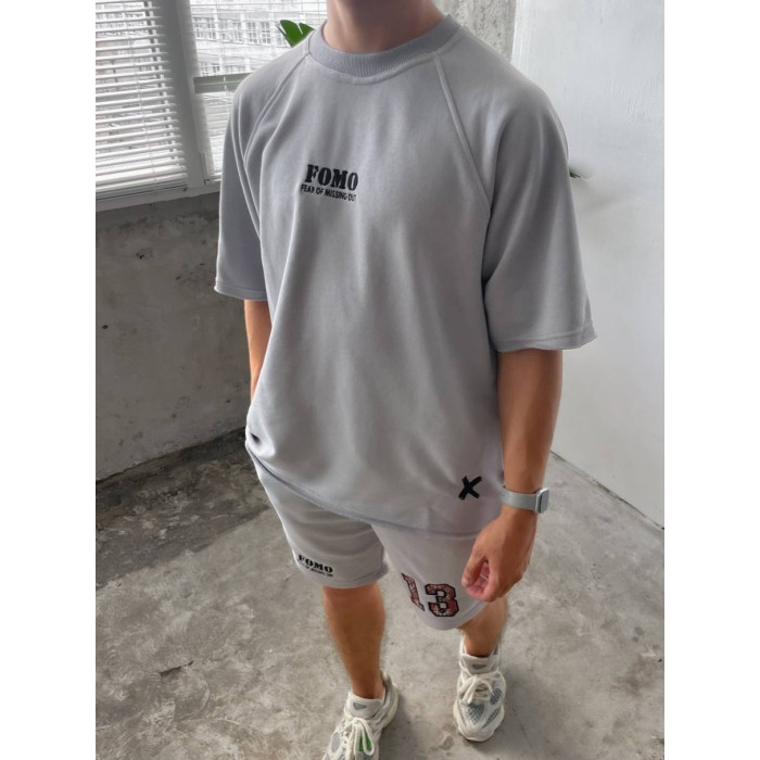 Oversize костюм з принтом