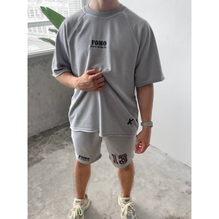 Oversize костюм з принтом
