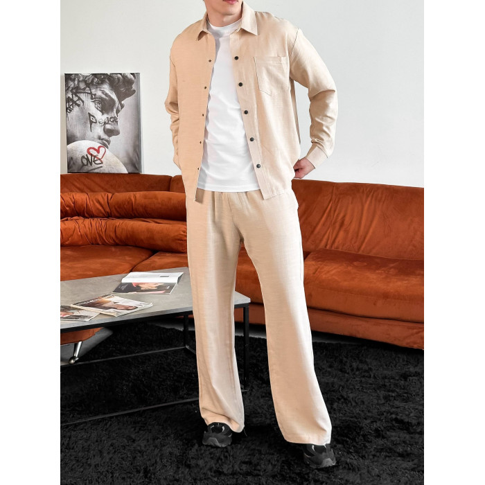 Лляний oversize костюм
