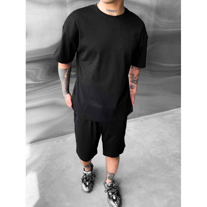 Літній oversize костюм у рубчик
