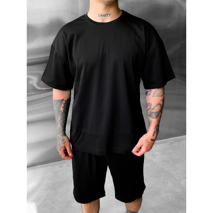 Літній oversize костюм у рубчик