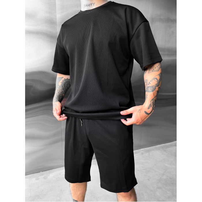 Літній oversize костюм у рубчик
