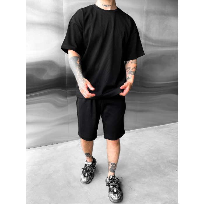 Літній oversize костюм у рубчик
