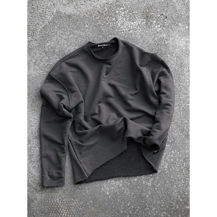 Oversize світшот з необробленим низом