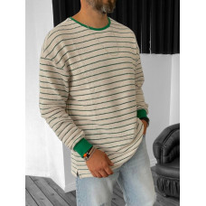 Oversize лонгслів у смужку